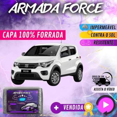 Imagem de Capa Cobrir Carro MOBI 100% Forrada Armada Force 100% Impermeável Forr