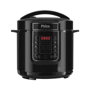 Imagem de Panela de Pressão Elétrica Philco PPP01P 6L Preta 127V, Preto, 110V
