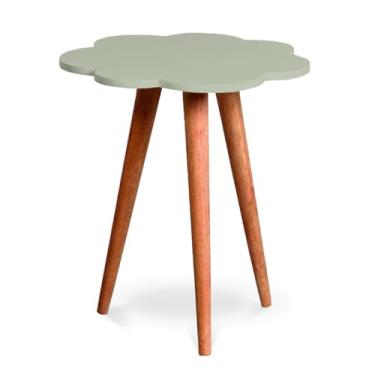 Imagem de Mesa Nuvem Infantil De Canto Pe Palito Mdf Laqueado Verdechá