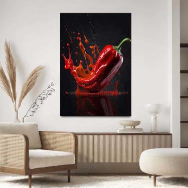 Imagem de Quadro Decorativo Para Sala Quarto Hall Abstrato Minimalista Preto - R