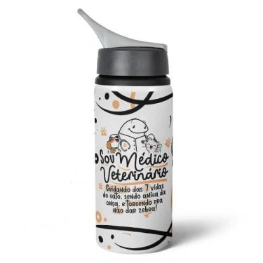 Imagem de Garrafa Squeeze NK Flork Profissões - Sou Veterinário 600ml - JPS INFO