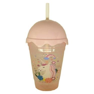 Imagem de Copo Twister Shake Unicórnio 450 Ml Wincy Tampa E Canudo - Wincy Brasi