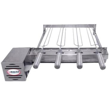 Imagem de Brasa Grill Único Andar Gira 4 Espetos Churrasqueira Elétrica Giratóri