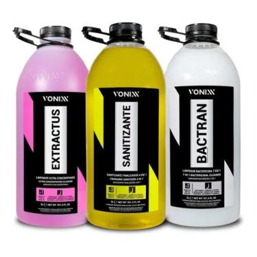 Imagem de Kit Sistema Vsc Bactran, Extractus E Sanitizante 3l Vonixx