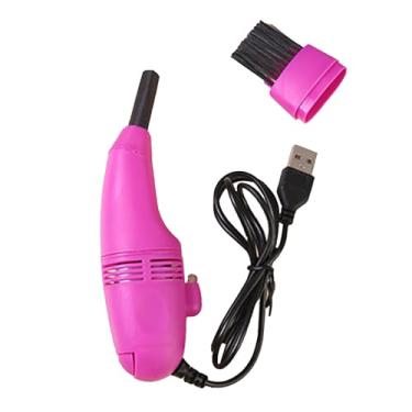 Imagem de Aspirador de pó de Teclado Alimentado por USB para Laptops, Teclados e Laptops Leves e Convenientemente Limpos Com Conexão de Porta USB (Rosa vermelha)