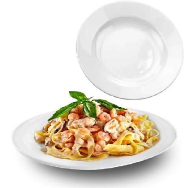 Imagem de 12 Pratos Fundo 25cm Melamina para Buffet Hotel Restaurantes - Sk
