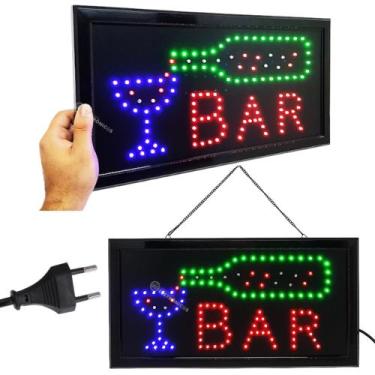 Imagem de Placa Letreiro Painel Luminoso Led Alta Itensidade E Brilho Bar Design