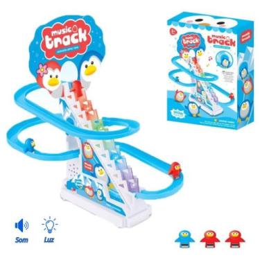 Imagem de Brinquedo Pista Musical Pinguim Escorregador com Luzes - Importado
