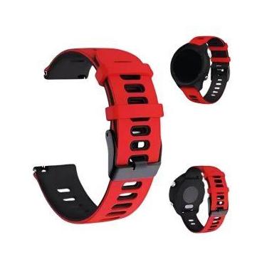Imagem de Pulseira 22mm e 20mm Silicone Color p/ Relógio c/ Pinos - Poolsy, Verm