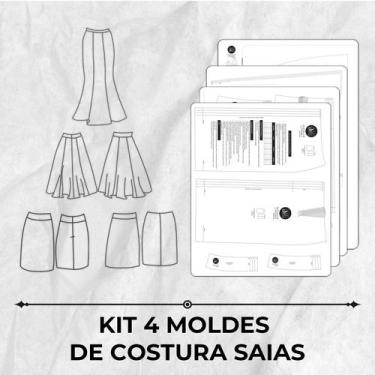 Imagem de Kit 4 moldes de costura saias by Marlene Mukai - EDITORA CLUBE DA COST
