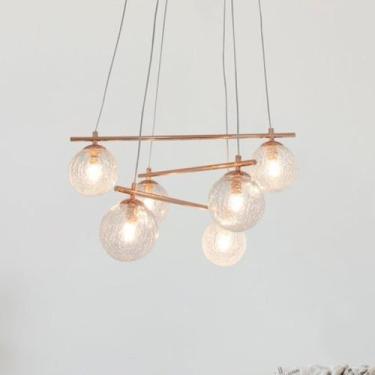 Imagem de Luminária Pendente 6 Foco 25w OD039R Asta Bella Iluminação, Bivolt