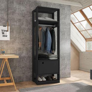 Imagem de Guarda Roupa Closet Aberto Organizador Com Porta Titan - Móveis Leão