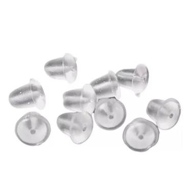 Imagem de Tarracha De Brinco Silicone Tarrachinha Pequena 10 peças - Lojas La+Ny