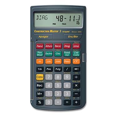 Imagem de Calculated Industries Calculadora de fração de pés de construção 4054 Construction Master 5 en Espanol para carpinteiros [Calculadora de construcción con pies, pulgadas y fraciones para carpinteros]