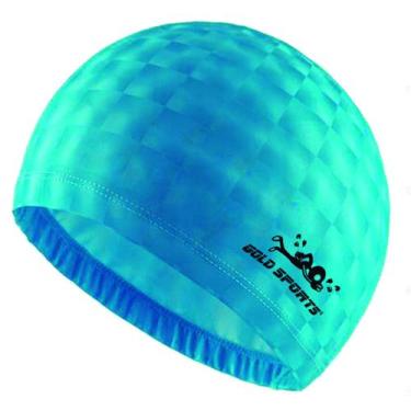 Imagem de Touca De Natação Gold Sports 3D - PU, Verde, Único, Unissex