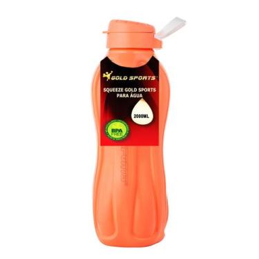 Imagem de Garrafa Squeeze Plástica Gold Sports Resistente II - BPA- FREE  - 2000