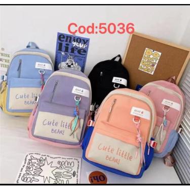 Imagem de Mochila Escolar Impermeável Casual Feminina Moda Coreana - Utilidades,