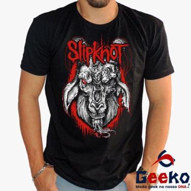 Imagem de Camiseta Slipknot 100% Algodão Rock Geeko, Preto gola redonda, P