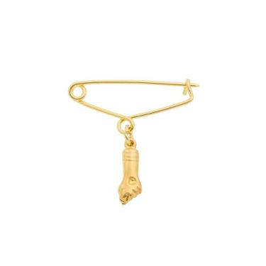 Imagem de Alfinete para Roupa Broche Figa Figuinha Banho Ouro - Crislu Joias e P