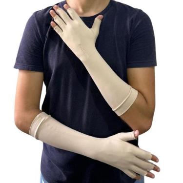 Imagem de Luva Longa Com Proteção Solar Uv50+ Antiderrapante- Ellepsun , Bege, G