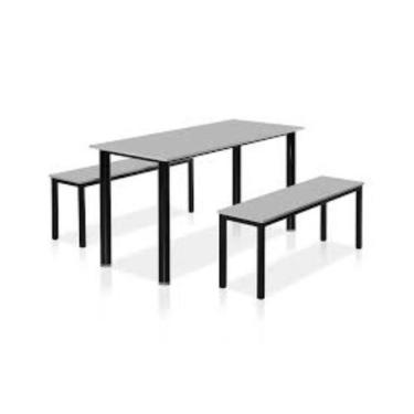 Imagem de Mesa refeitório 4 pés redondo preto - MOVEIS VITORINO