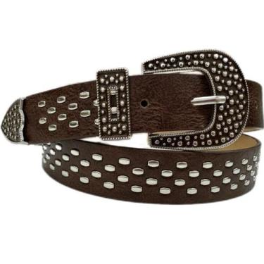 Imagem de Cinto Country Unissex Cowboys Detalhe Bolinhas Zx-m-07 - shr, Marrom