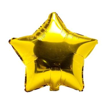 Imagem de Balão Metalizado Estrela Festa - Festas e Fantasias, Dourado