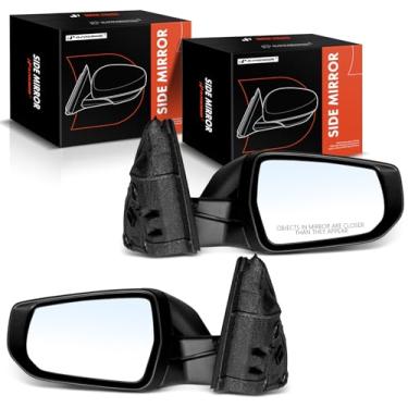 Imagem de A-Premium Par (2) espelhos retrovisores elétricos do lado do motorista e do passageiro - compatível com Chevrolet Malibu 2018 2019 2020 - Retrovisor retrovisor externo preto dobrável manual aquecido