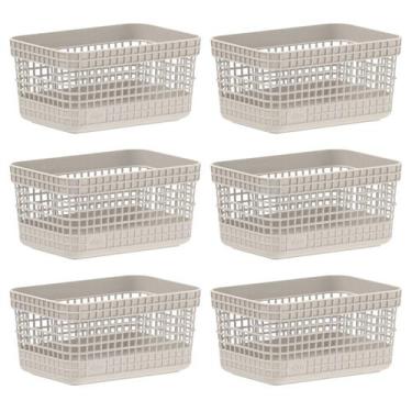 Imagem de Kit 6 Cestos Organizadores 2.5 L Multiuso Decorativo Espaçoso P/ Ambie