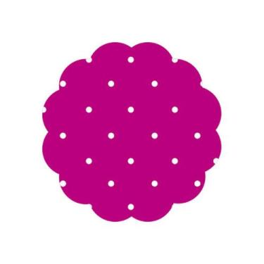 Imagem de Fundo para Docinhos Pink com Branco Poá - 9cm - Curifest