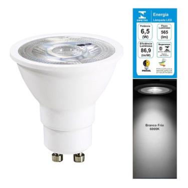 Imagem de Lampada LED 6,5W Dicroica MR16 GU10 Branco Frio 6500K Bivolt - Galaxy 