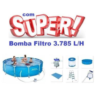 Imagem de Piscina Bestway 4678 Litros Standard Com Bomba Filtro 3785 Lh 220V Cap