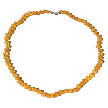 Imagem de Colar de Âmbar Báltico Mel Não Polido - Âmbar Original