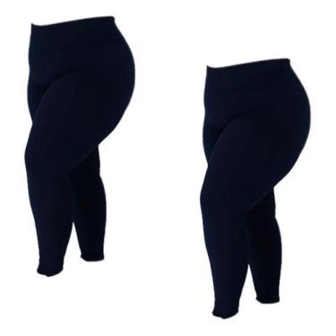 Imagem de Kit C/ 2 Calças Legging Plus Size Suplex Grosso Dia A Dia  - Rivas, Pr