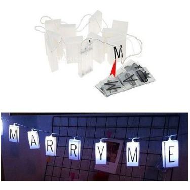 Imagem de Cordão Fio De Luz 10 Leds Frases Lightbox + 60 Letras - Mrvendas
