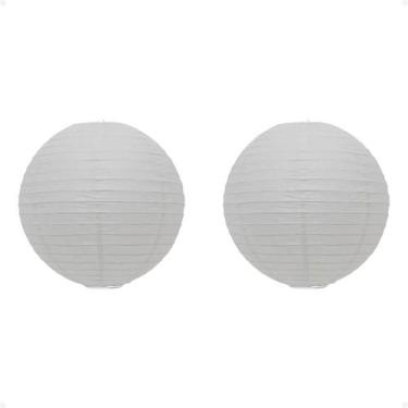 Imagem de Kit 2 Luminária Japonesa Decoração Oriental Pendente Teto Festa Casame