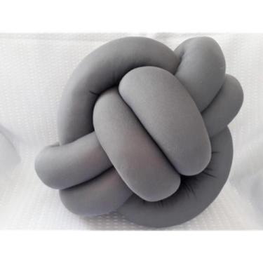 Imagem de Almofada decorativa de nó escandinavo Nó Duplo Cinza - NOSSO LAR ENXOV