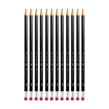 Imagem de Lápis grafite com borracha Faber-Castell kit com 12 unidades