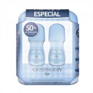 Imagem de Desodorantes roll on giovanna baby on blue 50ml kit c/2