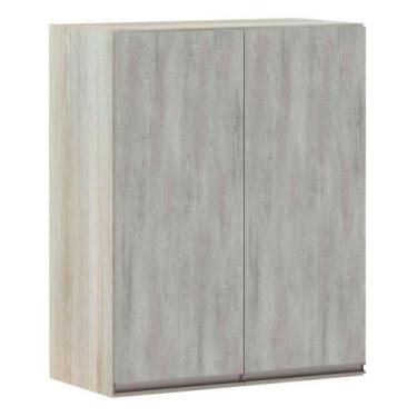 Imagem de Armário Para Cozinha 60cm 2 Portas Legno Crema C/Concreto - LUCIANE MÓ