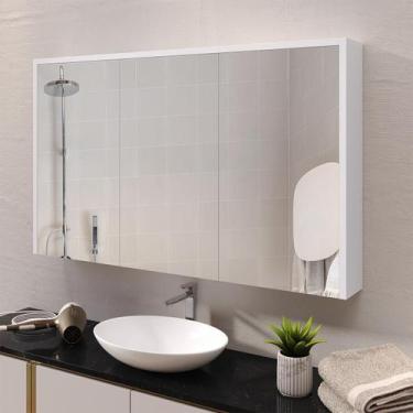 Imagem de Espelheira 3 Portas Trindade Portas Amortecedores Espelho - Emes Movei