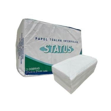 Imagem de Papel Interfolha 100% celulose 21x21cm 2 dobras folha simples Status c