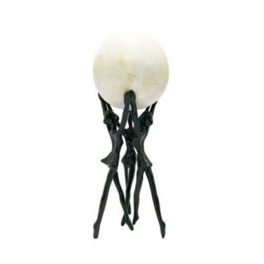 Imagem de Escultura Enfeite Base Medieval c Bola Cristal Luxo - LUXdécor