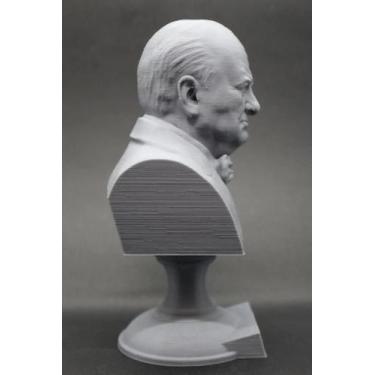 Imagem de Escultura Busto Winston Churchill Estadista Britânico - V I X 3 D