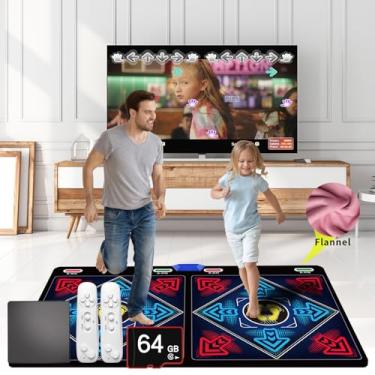 Imagem de WuZhuangYuan Music Dance Mat for Kids & Adults,Ideal for Fitness Dance Games,64GB Memory Card,899 Games,75 Music Videos,650 Songs.for TV use,Made of Premium Flannel,a Luxurious Gift for Children