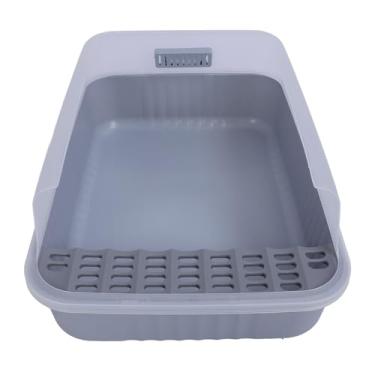 Imagem de Caixa de Areia para Gatos Grande Com Colher, Parte Superior Aberta à Prova de Respingos, Fácil de Limpar, Semi Fechada para Gatinhos, Ideal para Gatos Maiores, Sem Ambiente de