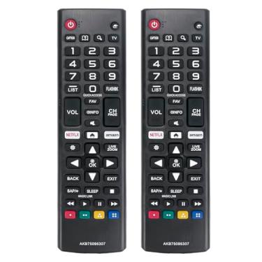Imagem de Pacote com 2 controles remotos universais substituídos para LG LED LCD TV 43LJ550M 43LJ5500 43LJ5550 49LJ550M 49LJ5500 49LJ5550 55LJ550M 55LJ5500 55LJ5550 45LJ550 3LJ55 00-UA 43LJ550M-UB 43LJ5550-UC