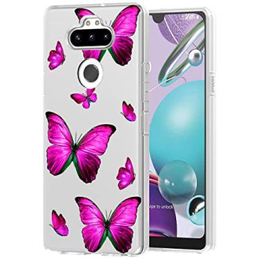 Imagem de Yerebel Capa para LG Aristo 5 Plus/para LG K31/para LG Risio 4/para LG Phoenix 5/para LG Fortune 3 Cute Case, Capa de telefone transparente flexível bumper TPU borracha macia silicone capa para LG K31
