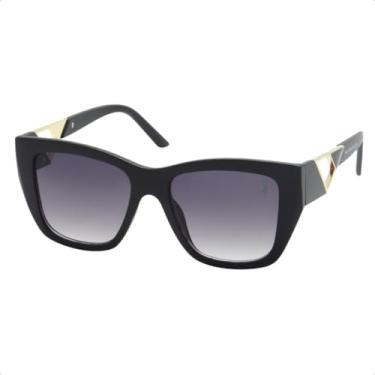 Imagem de Óculos Feminino de Sol Lente Fumê Praia Proteção UV400 Moderno Com Case