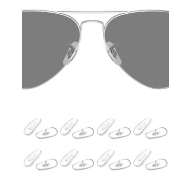Imagem de HILEEN 8 pares de almofadas de nariz de substituição para Ray-Ban Aviator RB3025 | RB3026 | RB3445 | RB3016 | RB3183 | RB3030 | RB3211 | RB3362 |RB4175 | RB3625 | RB3267 | RB3117 36 óculos de sol -
